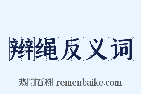 辫绳反义词是什么意思的图片